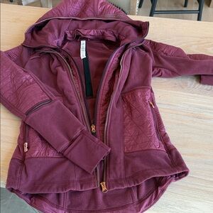 Lululemon Athletica Burgundy Fleece Jacket